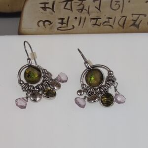 Lia Sophia Unique Artisan Boho Mixed Media Dangle Earrings